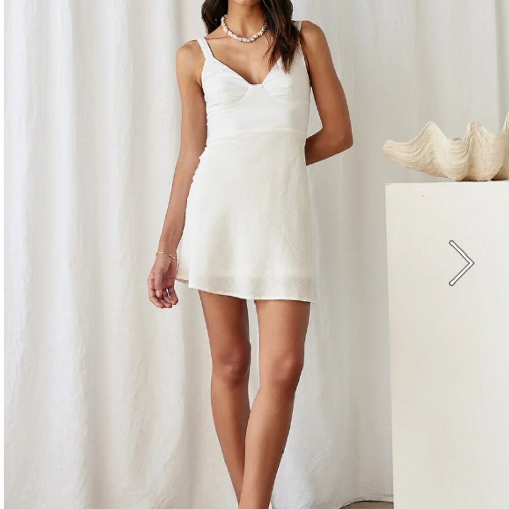 white mini dress